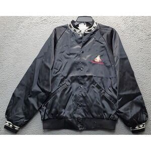 Pelican Republic Jacket Mens Black Long Sleeve Treasure Bay Casino Snap Front‎